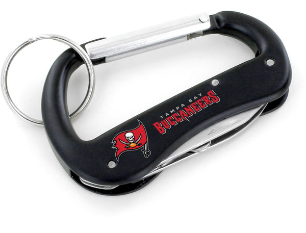 WHOLESALE TAMPA BAY BUCCANEERS CARABINER MULTI TOOL KEYCHAIN (SP)