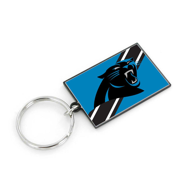 WHOLESALE CAROLINA PANTHERS STRIPED KEYCHAIN