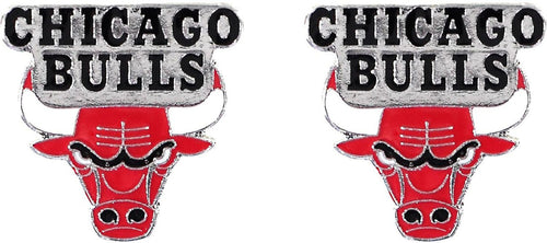 CHICAGO BULLS TEAM POST EARRINGS