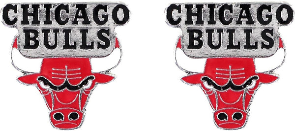 CHICAGO BULLS TEAM POST EARRINGS