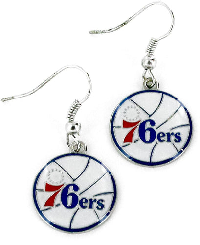 WHOLESALE PHILADELPHIA 76ERS LOGO DANGLER EARRINGS