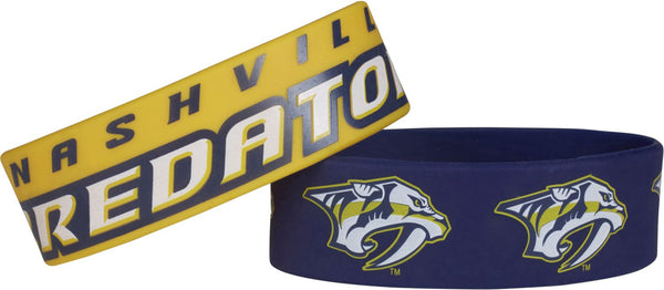 WHOLESALE NASHVILLE PREDATORS WIDE WRISTBAND (2-PACK)
