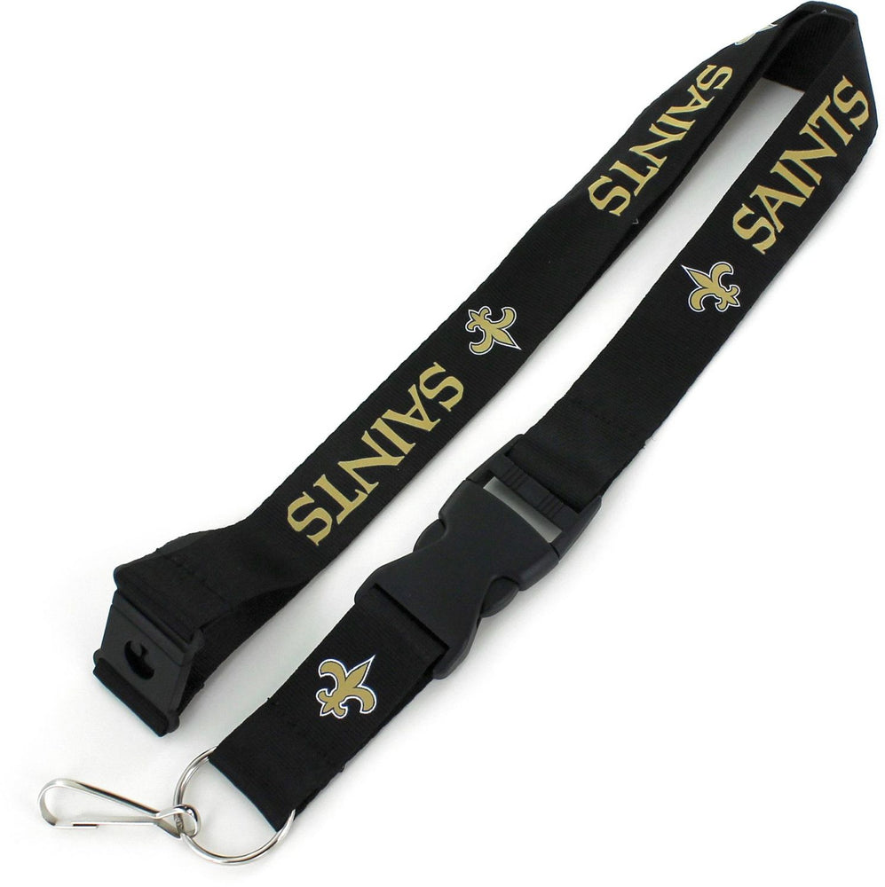 WHOLESALE NEW ORLEANS SAINTS (BLACK) TEAM LANYARD