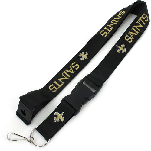 WHOLESALE NEW ORLEANS SAINTS (BLACK) TEAM LANYARD