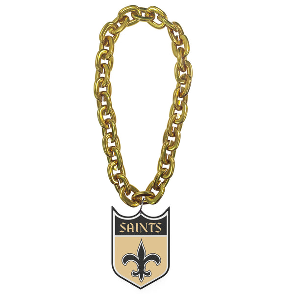 WHOLESALE NEW ORLEANS SAINTS (GOLD) "SHIELD" THROWBACK FAN CHAIN