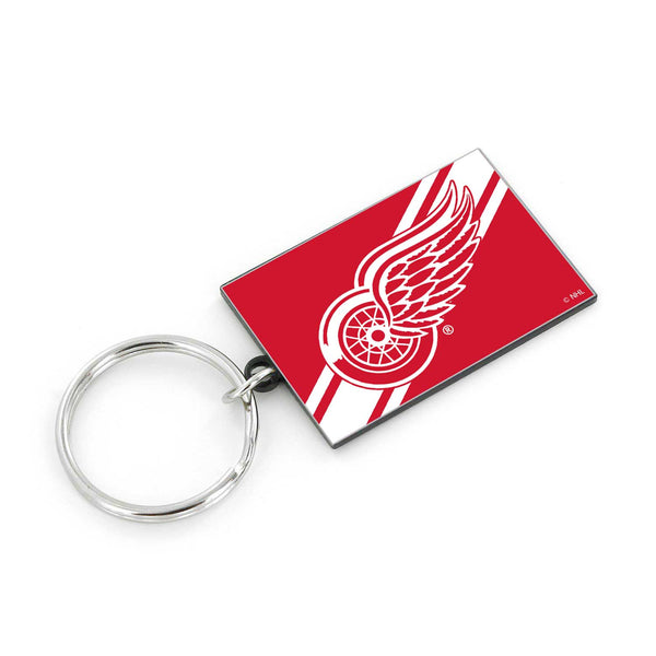 WHOLESALE DETROIT RED WINGS STRIPED KEYCHAIN