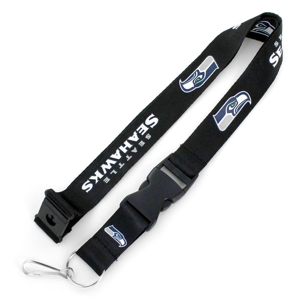 WHOLESALE SEATTLE SEAHAWKS (BLACK) TEAM LANYARD