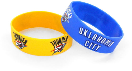WHOLESALE OKLAHOMA CITY THUNDER WIDE BRACELETS (2-PACK)