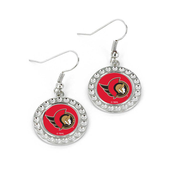 WHOLESALE OTTAWA SENATORS DIMPLE EARRINGS (FJ-1080)