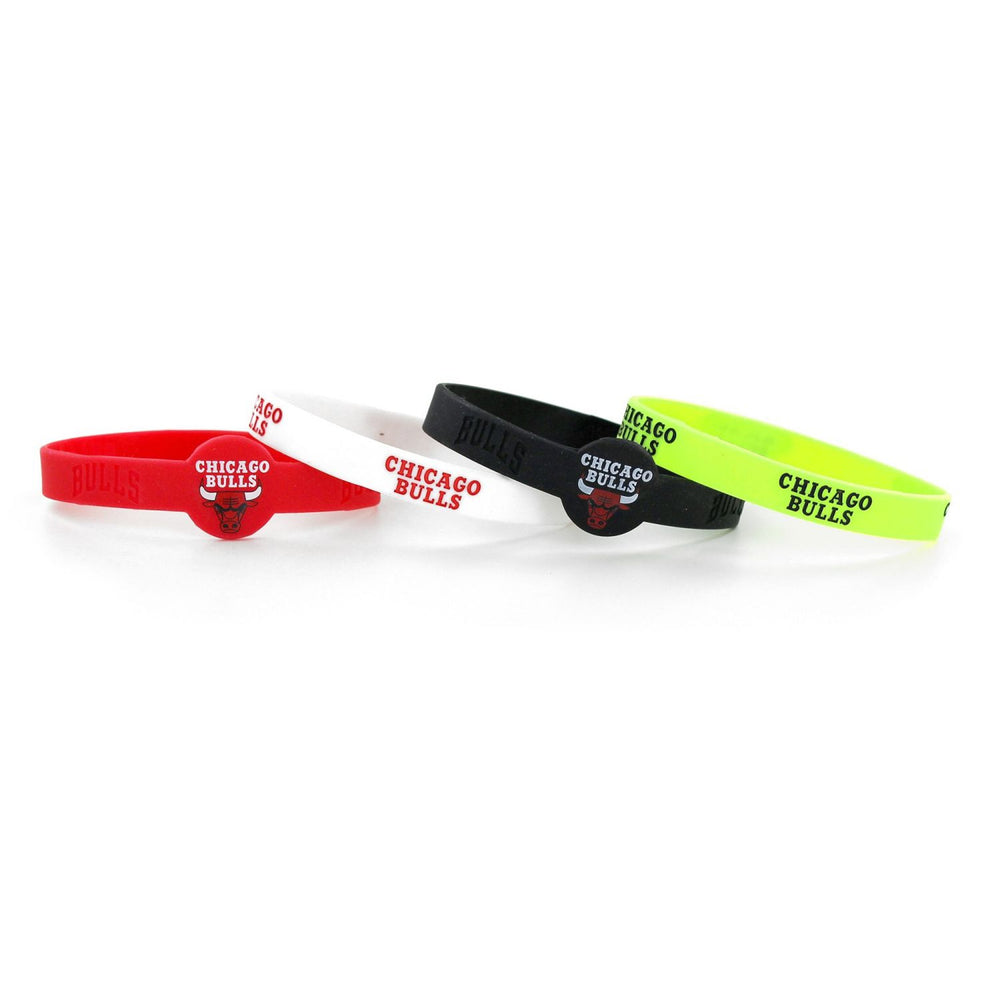 CHICAGO BULLS SILICONE BRACELET 4-PACK