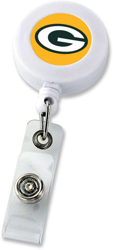 WHOLESALE GREEN BAY PACKERS GOLD LOGO (WHITE) BADGE REEL (NE)