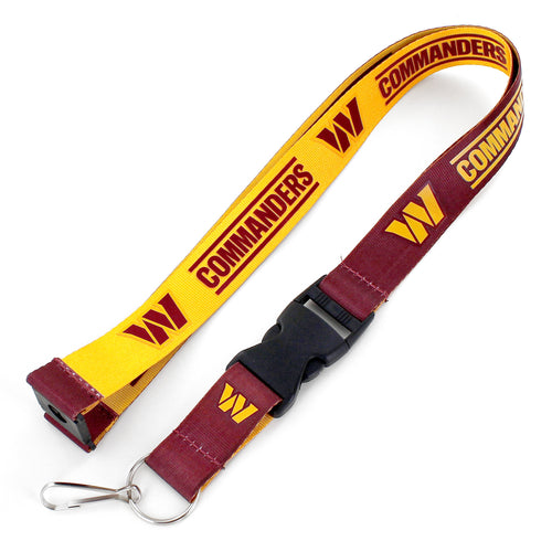 WASHINGTON COMMANDERS REVERSIBLE LANYARD