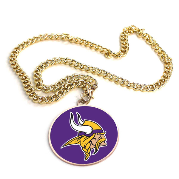 WHOLESALE MINNESOTA VIKINGS (GOLD) TEAM EMBLEM NECKLACE