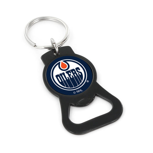 WHOLESALE EDMONTON OILERS (BLACK) BOTTLE OPENER KEYCHAIN