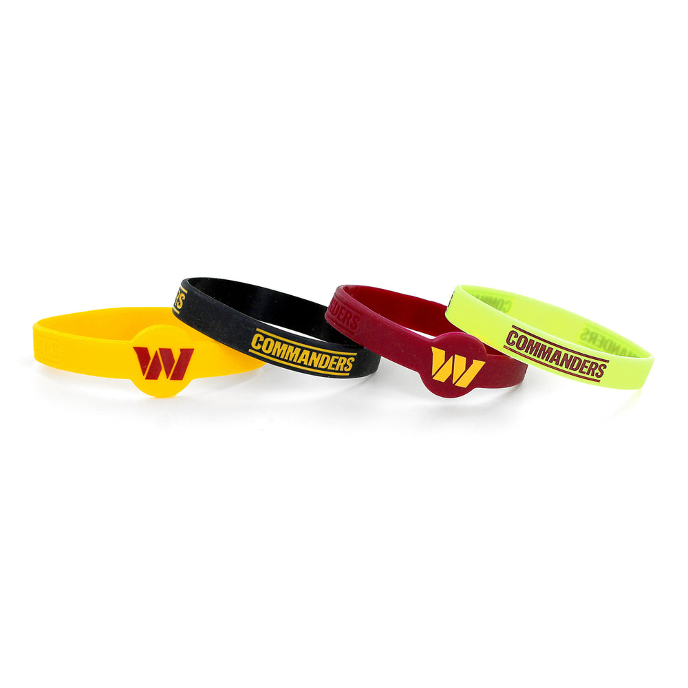 WASHINGTON COMMANDERS SILICONE BRACELET (4-PACK)