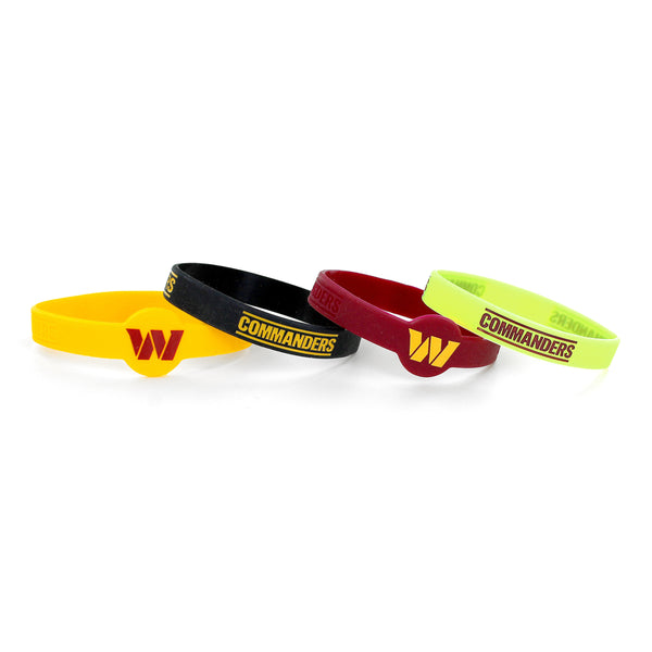 WASHINGTON COMMANDERS SILICONE BRACELET (4-PACK)