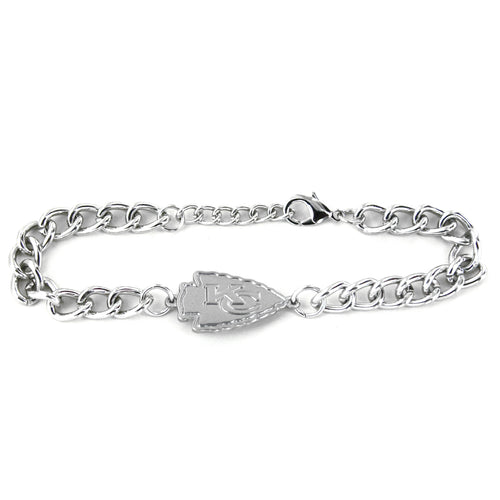 WHOLESALE KANSAS CITY CHIEFS CHAIN LINK LOGO BRACELET