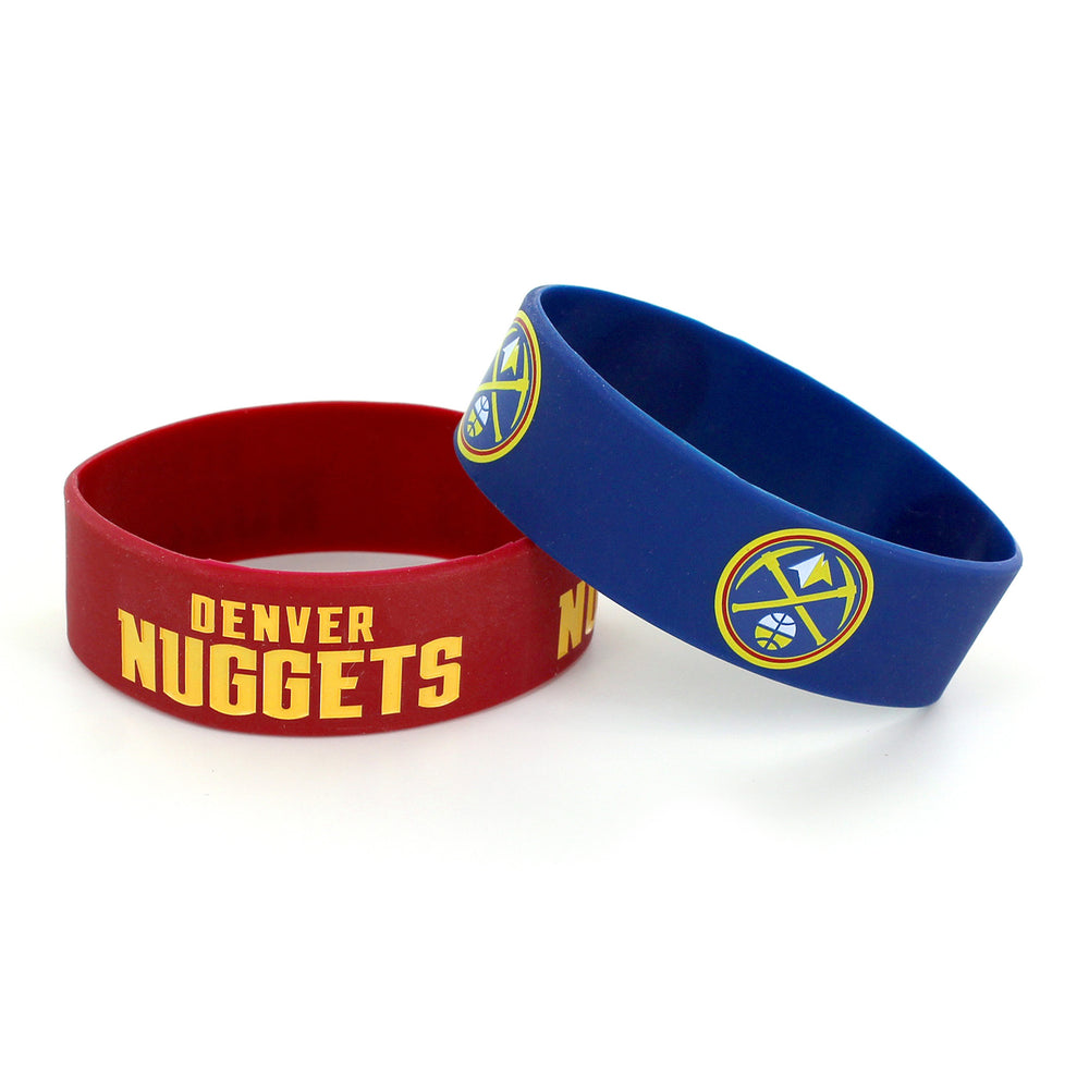 WHOLESALE DENVER NUGGETS WIDE BRACELETS (2-PACK)