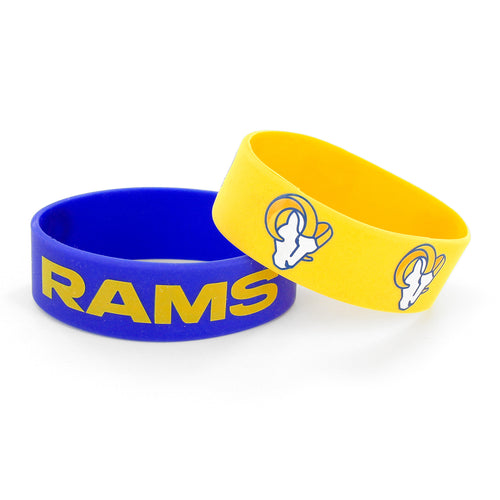 WHOLESALE LOS ANGELES RAMS WIDE BRACELETS (2 PACK)