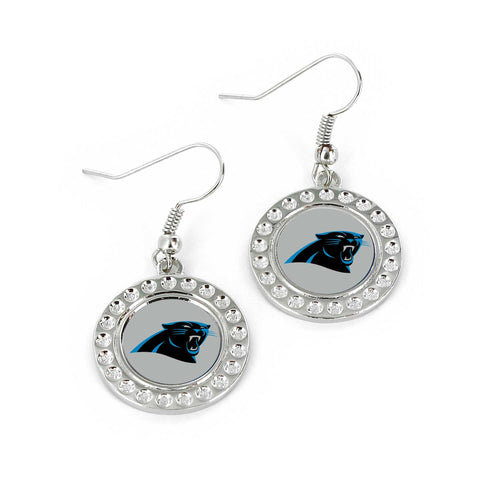 WHOLESALE CAROLINA PANTHERS DIMPLE EARRINGS (FJ-1080)