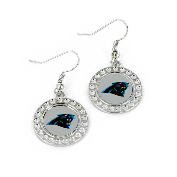 WHOLESALE CAROLINA PANTHERS DIMPLE EARRINGS (FJ-1080)
