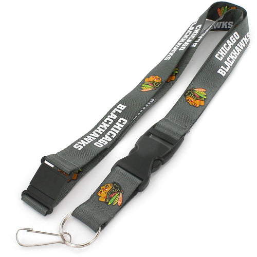 WHOLESALE CHICAGO BLACKHAWKS (CHARCOAL) TEAM LANYARD