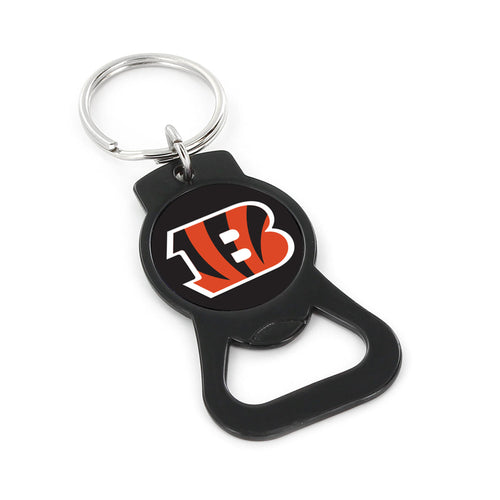 WHOLESALE CINCINNATI BENGALS (BLACK) BOTTLE OPENER KEYCHAIN