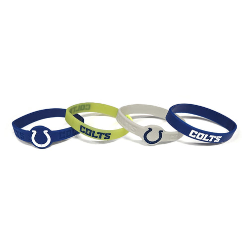 WHOLESALE INDIANAPOLIS COLTS SILICONE BRACELET (4-PACK)