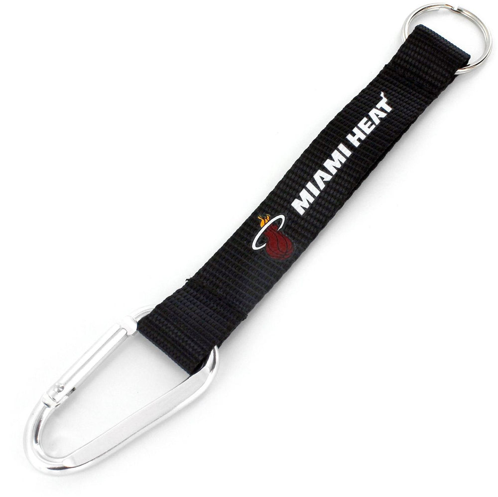 WHOLESALE MIAMI HEAT (BLACK) CARABINER LANYARD KEYCHAIN