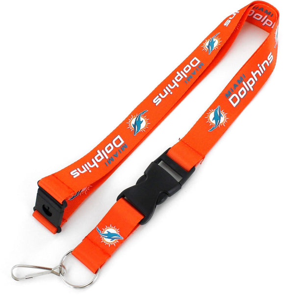 WHOLESALE MIAMI DOLPHINS (ORANGE) TEAM LANYARD