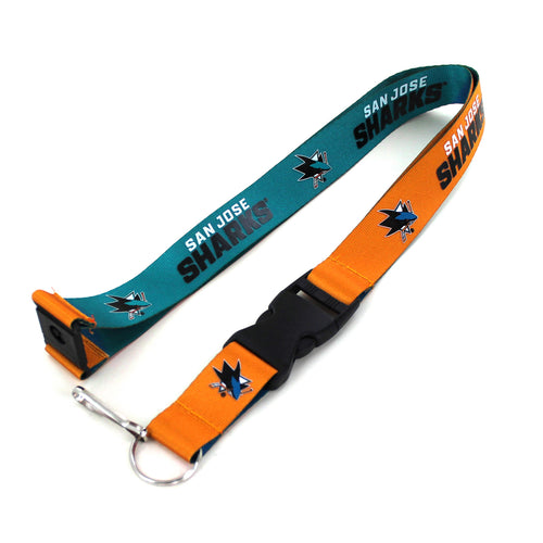 SAN JOSE SHARKS (TEAL/BLACK) REVERSIBLE LANYARD
