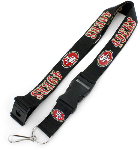 WHOLESALE SAN FRANCISCO 49ERS (BLACK) TEAM LANYARD