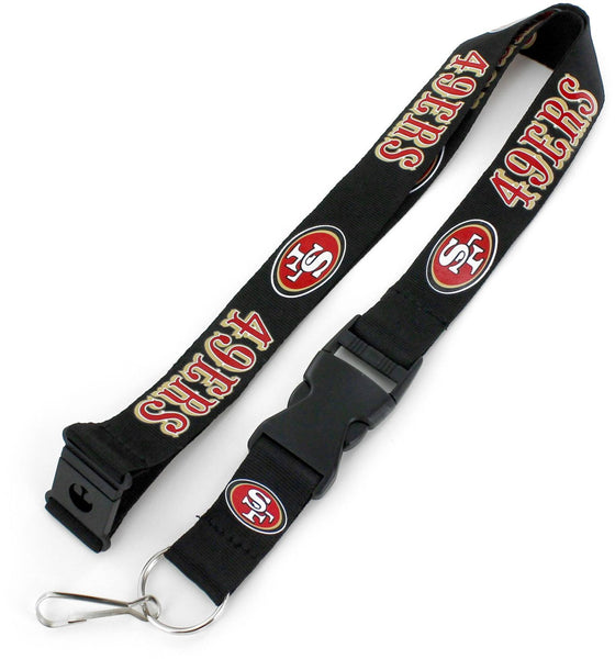 WHOLESALE SAN FRANCISCO 49ERS (BLACK) TEAM LANYARD