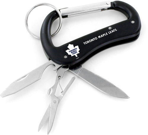 WHOLESALE TORONTO MAPLE LEAFS CARABINER MULTI TOOL KEYCHAIN (SP)