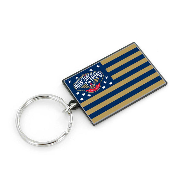 WHOLESALE NEW ORLEANS PELICANS AMERICANA FLAG KEYCHAIN