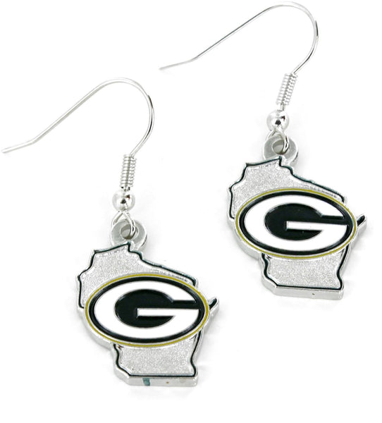 WHOLESALE GREEN BAY PACKERS - STATE DESIGN EARRINGS