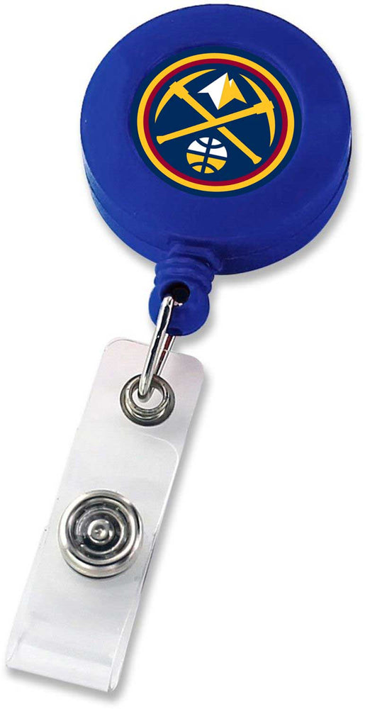 WHOLESALE DENVER NUGGETS RETRACTABLE BADGE HOLDER BLUE (NE)