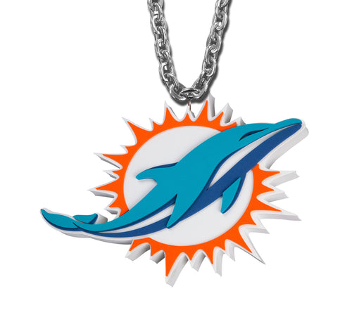 WHOLESALE MIAMI DOLPHINS (SILVER) SUPER FAN CHAIN