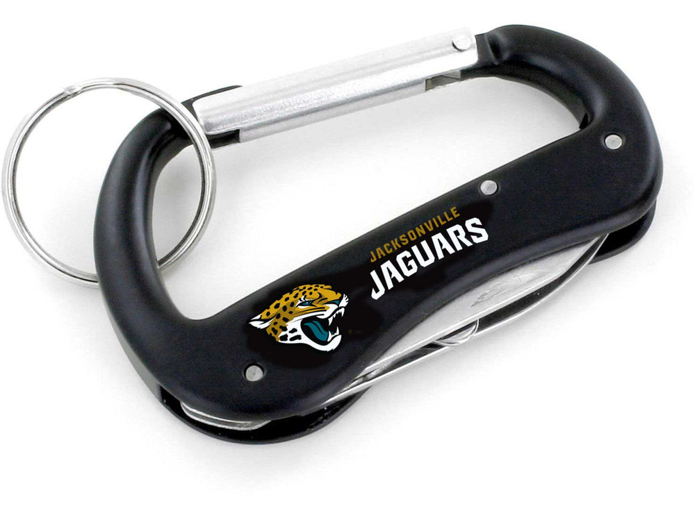 WHOLESALE JACKSONVILLE JAGUARS CARABINER MULTI TOOL KEYCHAIN (SP)