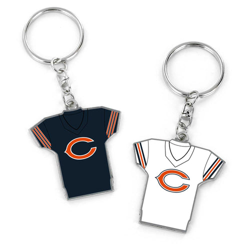CHICAGO BEARS REVERSIBLE HOME/AWAY JERSEY KEYCHAIN