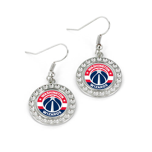 WHOLESALE WASHINGTON WIZARDS DIMPLE EARRINGS (FJ-1080)