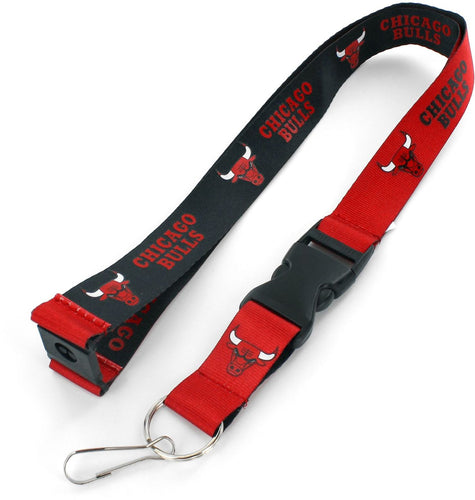 CHICAGO BULLS (RED/BLACK) REVERSIBLE LANYARD