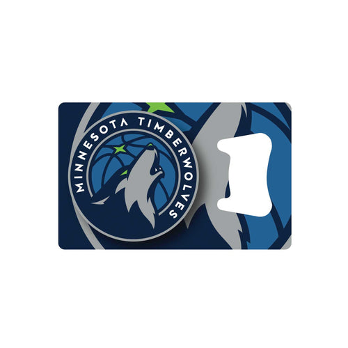 WHOLESALE MINNESOTA TIMBERWOLVES CREDIT CARD BOTTLE OPENER MAGNET