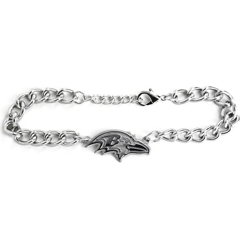 WHOLESALE BALTIMORE RAVENS CHAIN LINK LOGO BRACELET