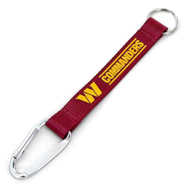 WASHINGTON COMMANDERS CARABINER LANYARD KEYCHAIN