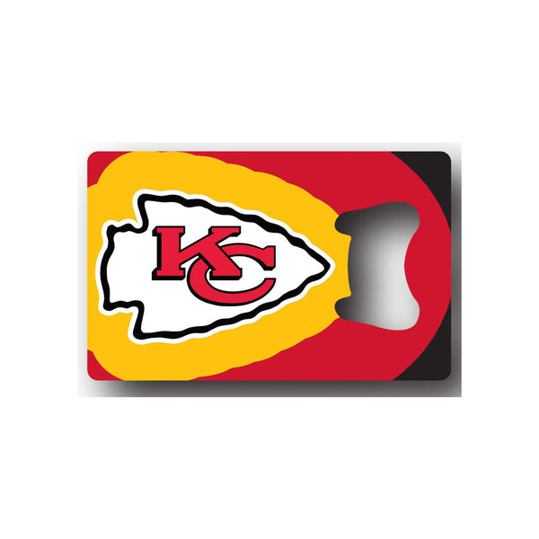 WHOLESALE KANSAS CITY CHIEFS CREDIT CARD BOTTLE OPENER MAGNET