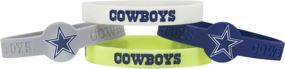 WHOLESALE DALLAS COWBOYS SILICONE BRACELET (4-PACK)