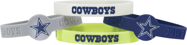 WHOLESALE DALLAS COWBOYS SILICONE BRACELET (4-PACK)
