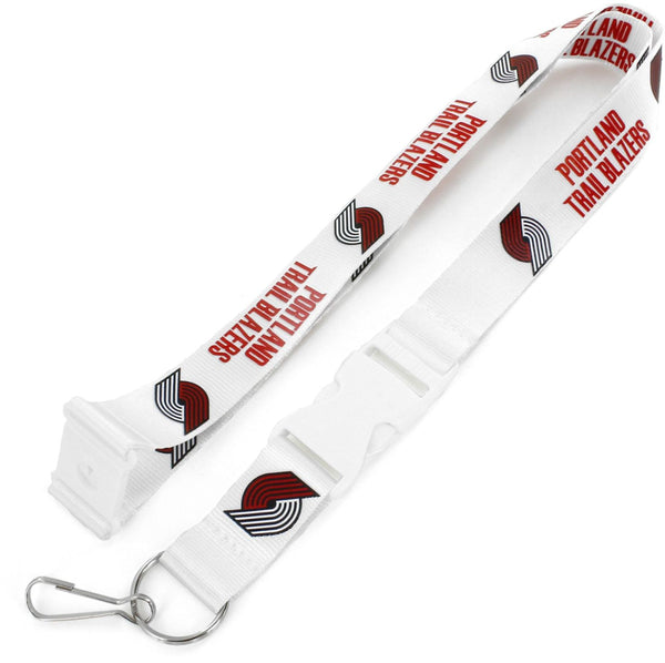 WHOLESALE PORTLAND TRAIL BLAZERS (WHITE W/WHT BUCKLE) TEAM LANYARD