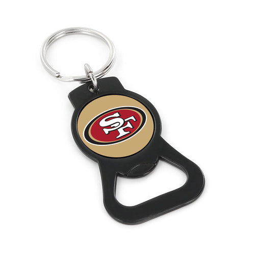 WHOLESALE SAN FRANCISCO 49ERS (BLACK) BOTTLE OPENER KEYCHAIN